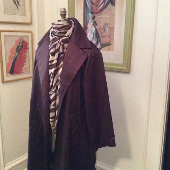 Chocolate evening coat and dress - Picture 2 of 8